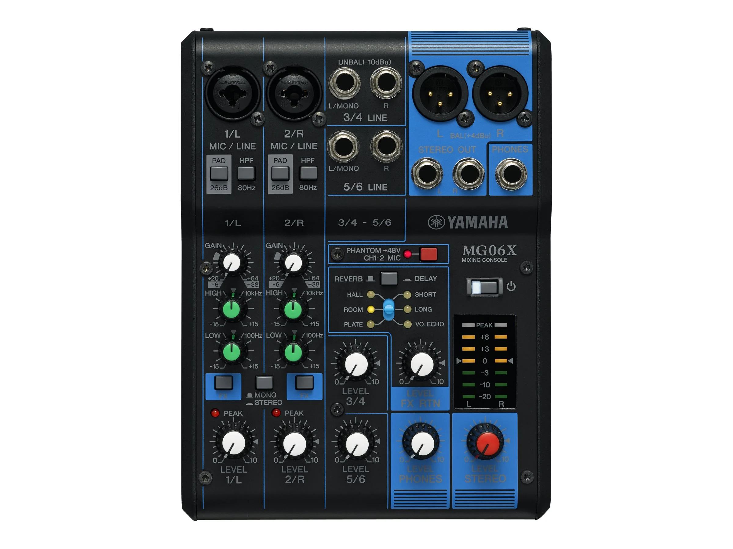 YAMAHA MG06X 6-Input Compact Stereo Mixer with Effects