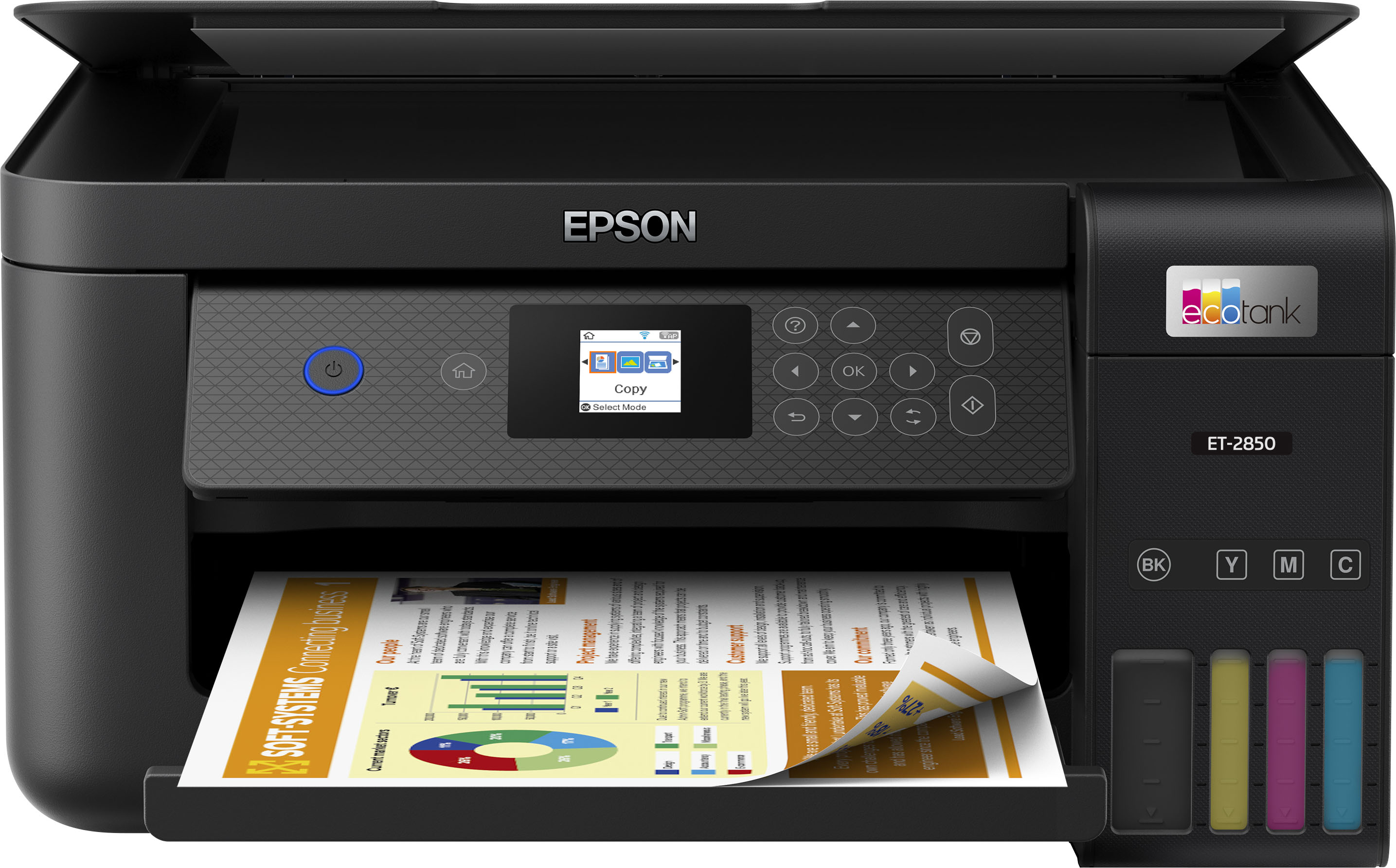Epson - EcoTank ET-2850 All-in-One Supertank Inkjet Printer - Black