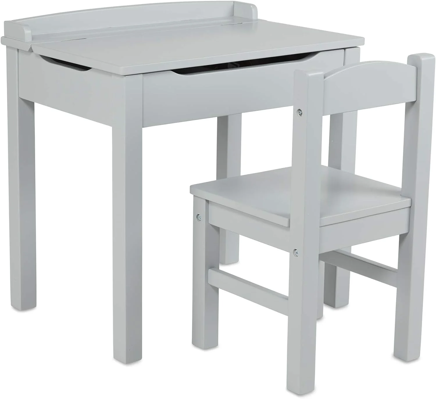 Wooden Lift-Top Desk & Chair - Honey