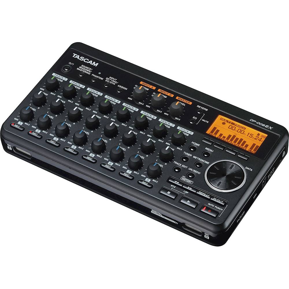 TASCAM - Digital Pocketstudio 8-Track Recorder - Black