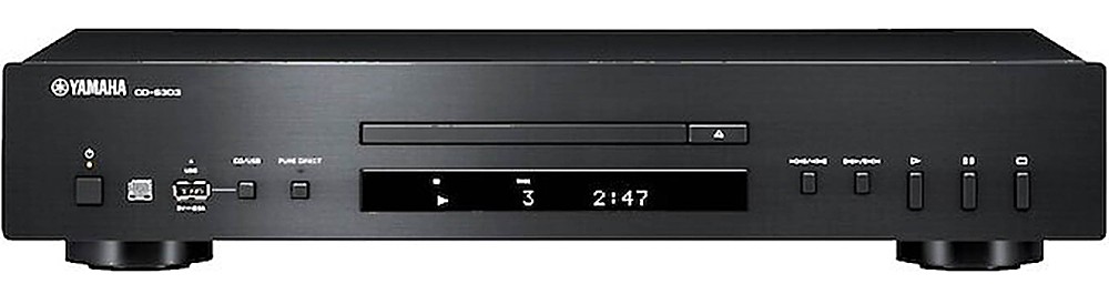Yamaha - CD-S303 CD Player with Built-in DAC - Black